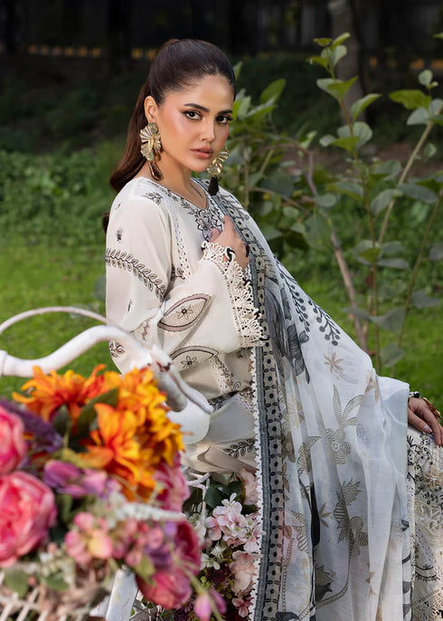 Zarqun Embroidered Lawn 3PC Suit 2614-B