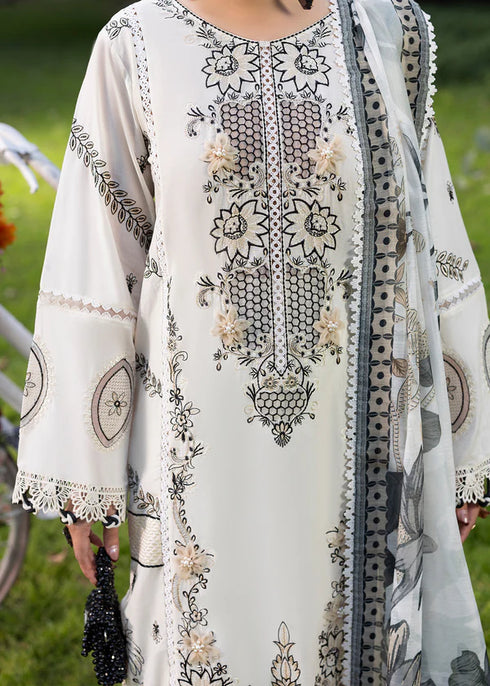 Zarqun Embroidered Lawn 3PC Suit 2614-B