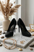 Black Suede Heel 12923