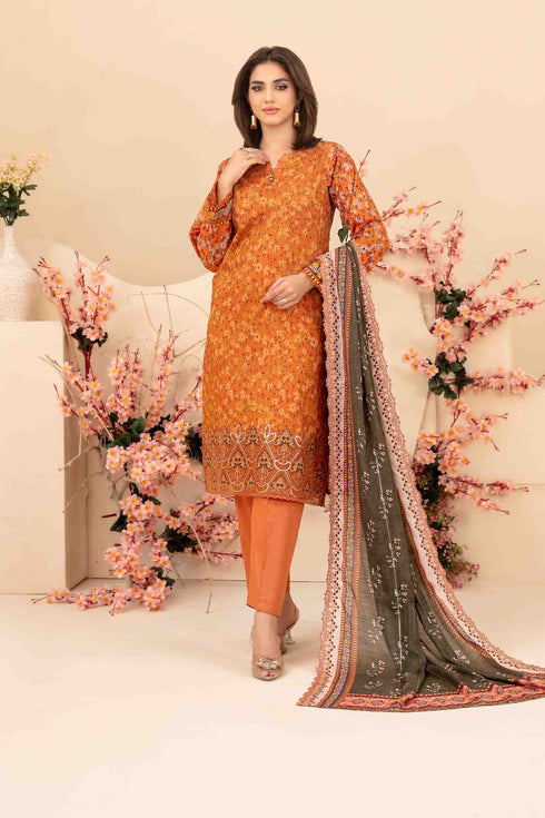 Tawakkal Digital Printed Embroidered Lawn Suit D-3409