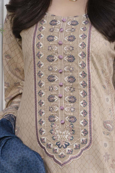 Soni Embroidered Dhanak 3 Piece Suit SD-15