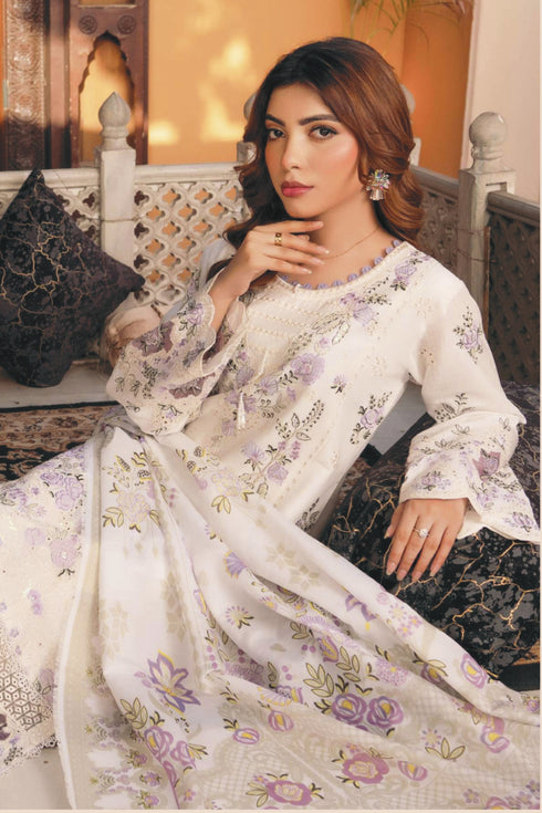 Munira Embroidered Lawn Suit MSL155- Pakistani Lawn Suits