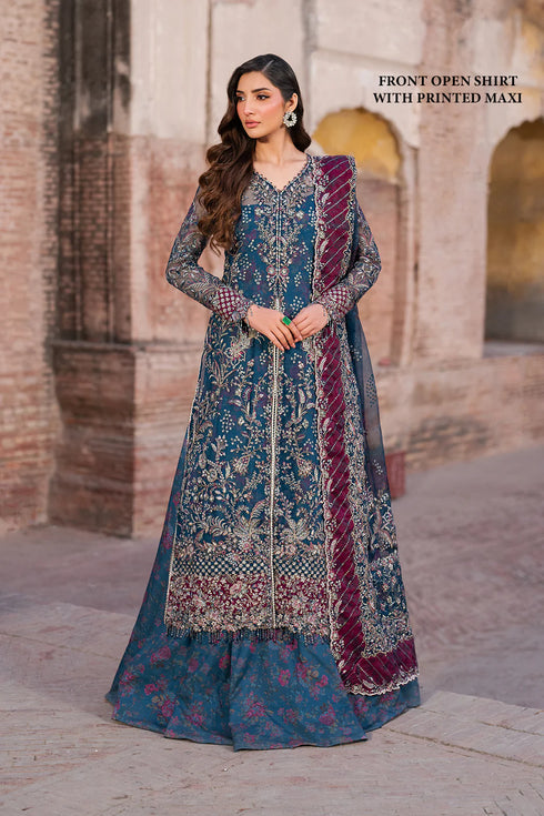 Iznik Embroidered Chiffon 3 Piece Suit ILC-03