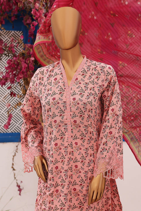 Bin Saeed Embroidered Printed Lawn 3 Piece BS-91