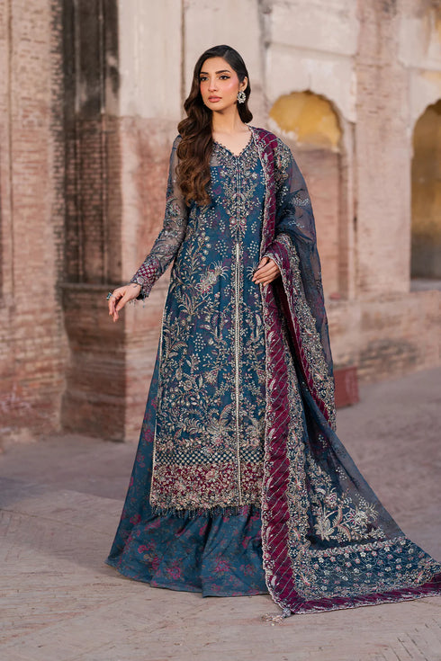 Iznik Embroidered Chiffon 3 Piece Suit ILC-03