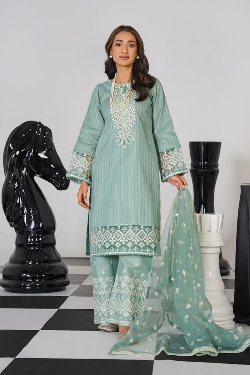 Attire Designer Embroidered Lawn 3PC Suit AD-10
