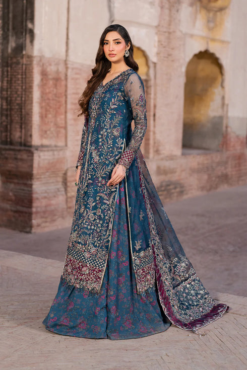 Iznik Embroidered Chiffon 3 Piece Suit ILC-03