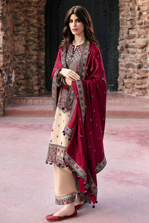 Jazmin Embroidered Khaddar 3 Piece suit DW23-D10