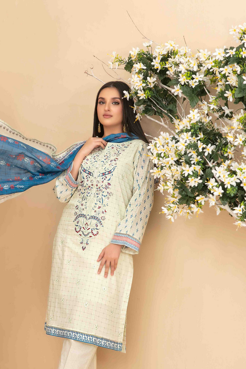 Tawakkal Embroidered Digital Printed Lawn 3 Piece Suit main image 1