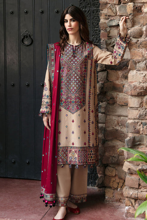 Jazmin Embroidered Khaddar 3 Piece suit DW23-D10
