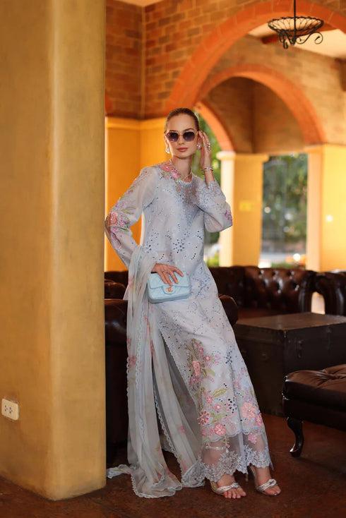 Noor By Saadi Asad Lawn 3 Piece Suit D10-B-Roselle