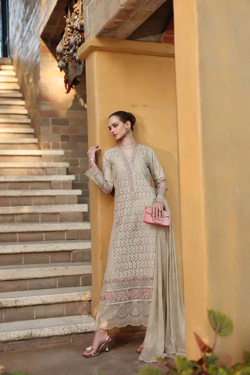 Noor By Saadi Asad Lawn 3 Piece Suit D5-A-Lunaria
