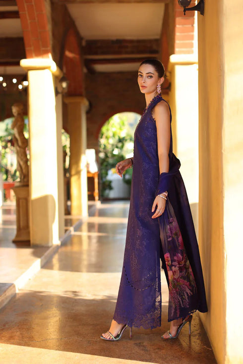 Noor By Saadi Asad Lawn 3 Piece Suit D2-A-Aloura