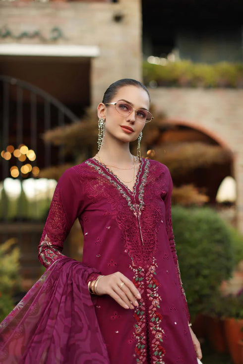 Noor By Saadi Asad Lawn 3 Piece Suit D6 - A - Zelina