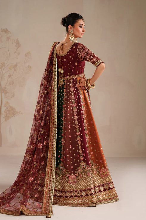 Baroque Embroidered Raw Silk Suit UF-4366