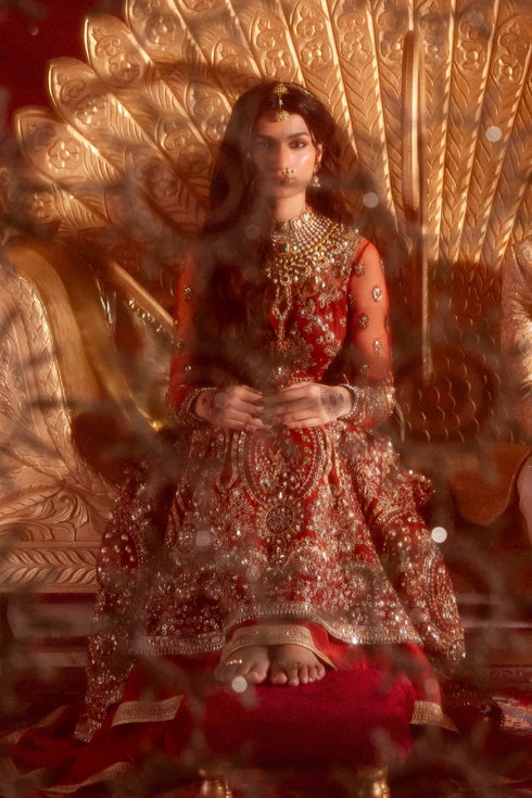 Akbar Aslam Embroidered Net Suit Marjaan