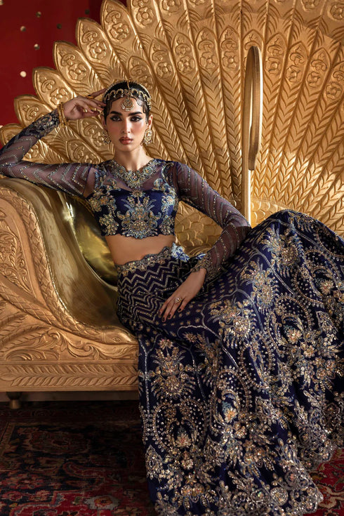 Akbar Aslam Embroidered Net Suit Khanzadi
