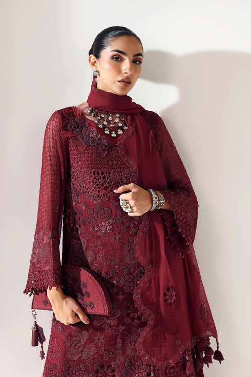 Alizeh Embroidered Chiffon Suit AF-BCH-2200-RIKA MAROON