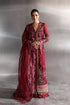 Zarposh Embroidered Organza Suit GARNET