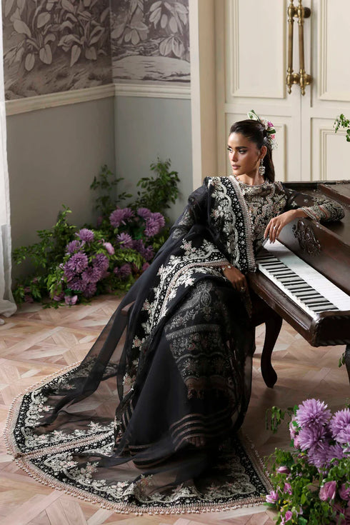 Akbar Aslam Net 3 Piece Suit Nocturne