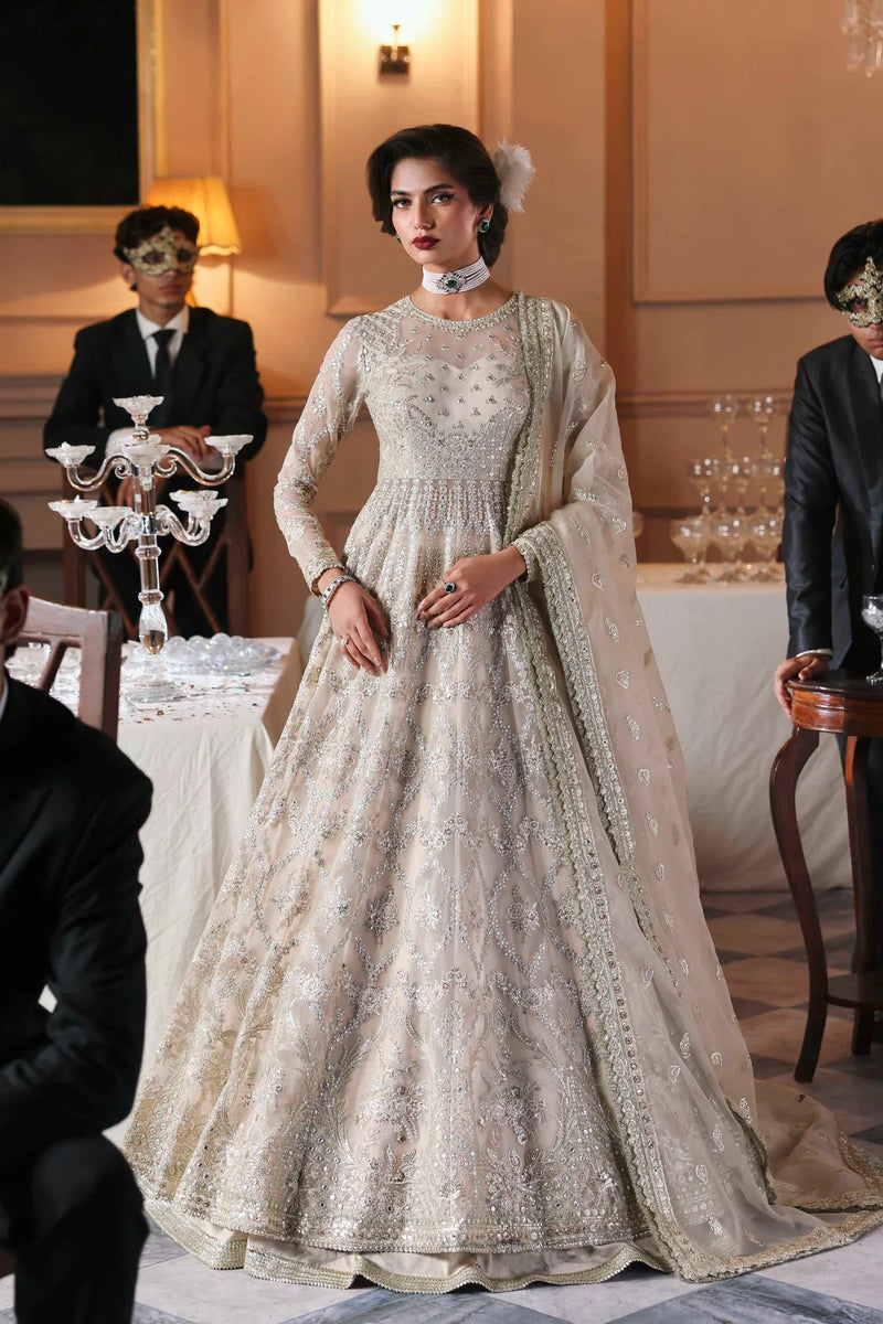 Akbar Aslam Embroidered Organza Suit Gulnisa  Babus Clothing