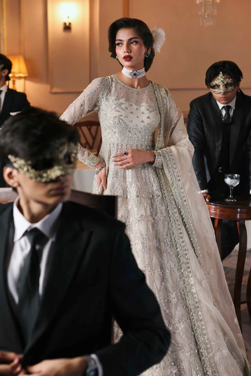 Akbar Aslam Embroidered Organza Suit Gulnisa