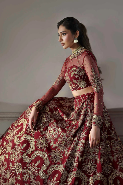 Akbar Aslam Embroidered Net Suit Shahbano