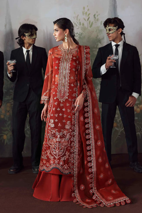 Akbar Aslam Embroidered Organza Suit Laalroz