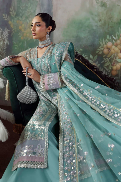 Akbar Aslam Embroidered Net Suit Shahnaz