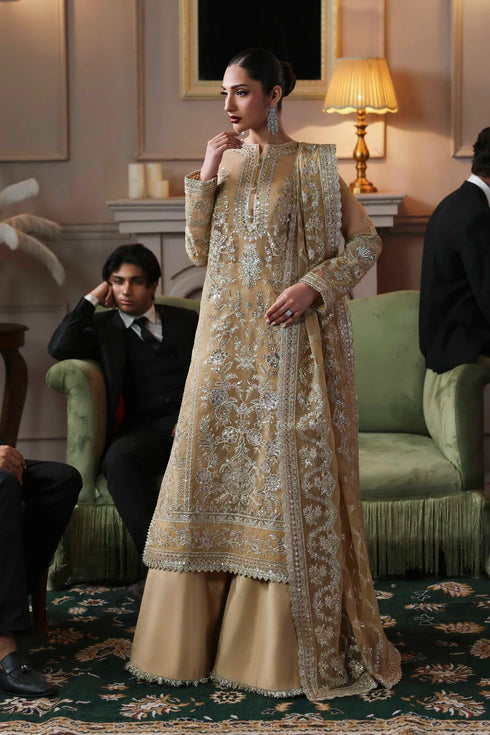 Akbar Aslam Embroidered Organza Suit Tajmeen