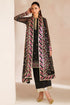 Farasha Embroidered Chiffon Suit Black Cascade