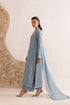 Farasha Embroidered Chiffon Suit Pale Slate