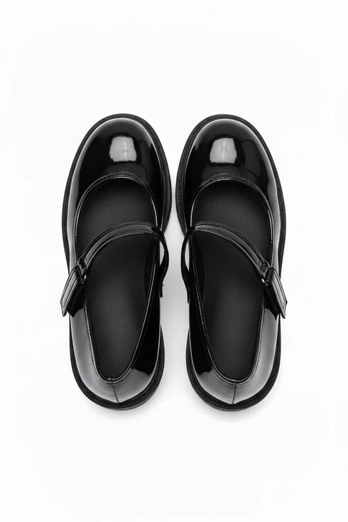 Girls' Back to School Black Mary Jane Shoes - G 79