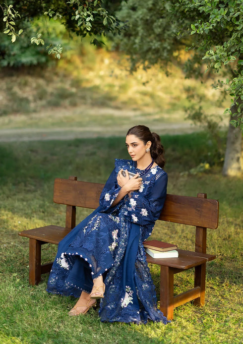 Elaf Embroiderd Lawn Suit ELY-4B BLUE BELLE