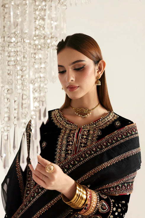 Emaan Adeel Embroidered Velvet Suit RAZIA