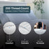 200 Thread Count 40cm Fitted Sheet - 100% Egyptian Cotton, White