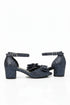 Kids Black Glitter Shoes BS-608