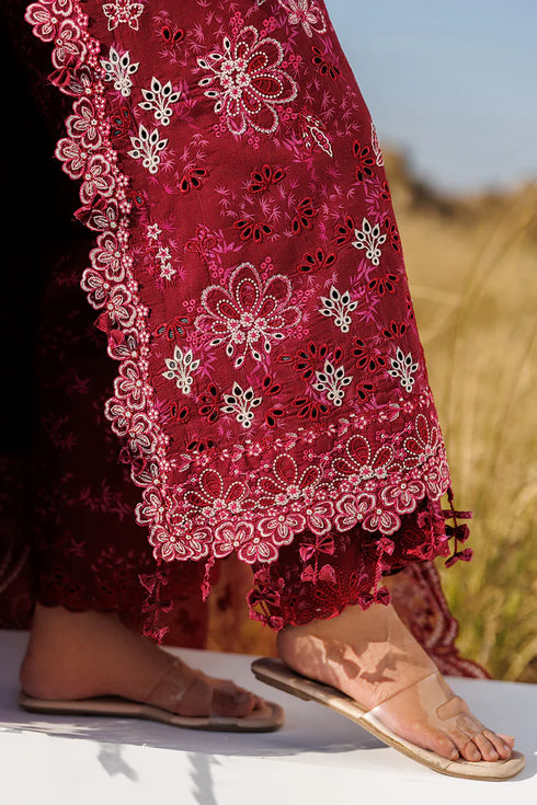 Emaan Adeel Embroidered Lawn Suit RADIANT ROSE