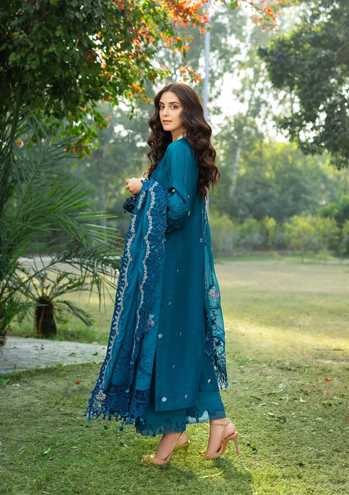 Elaf Embroiderd Lawn Suit ELY-06 SAPPHIRE