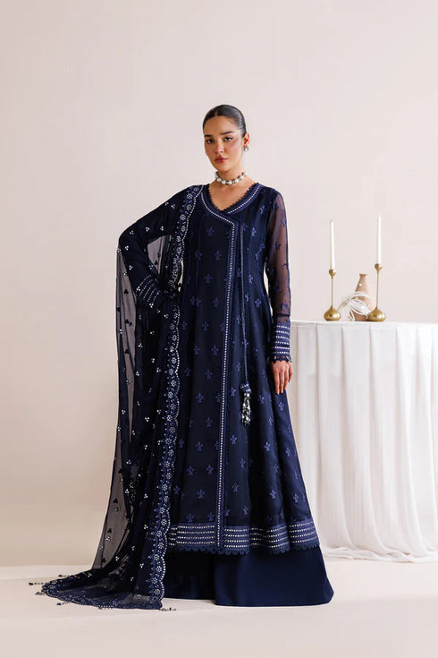 Farasha Embroidered Chiffon Suit Night Prism
