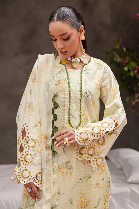Nureh Embroidered Lawn 3 Piece suit BL-10