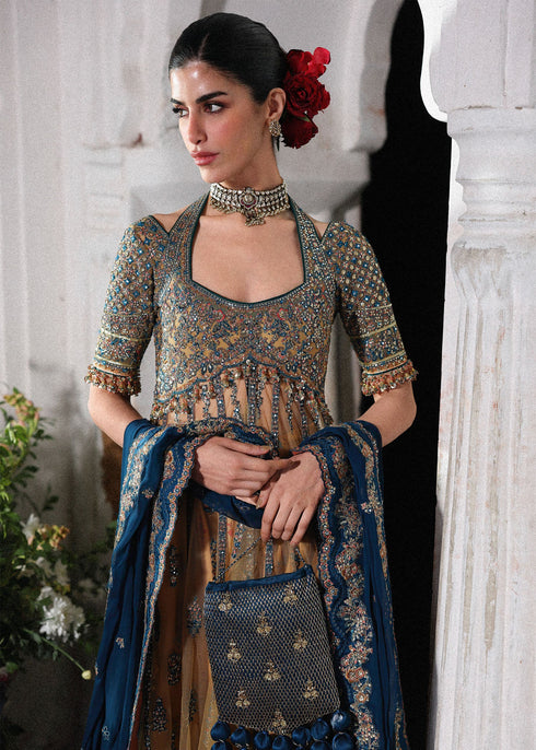 Hussain Rehar Embroidered Net Suit Man Jogi