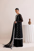 Farasha Embroidered Chiffon Suit Dark Mirage