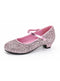 Kids Pink Glitter Shoes BS-41