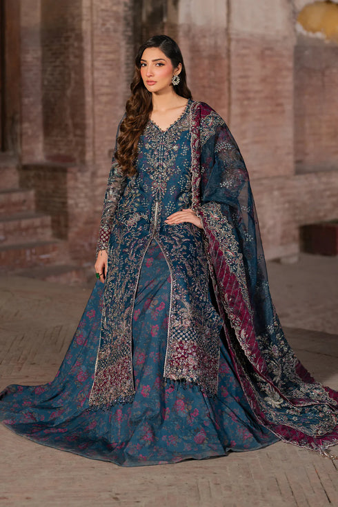 Iznik Embroidered Chiffon 3 Piece Suit ILC-03
