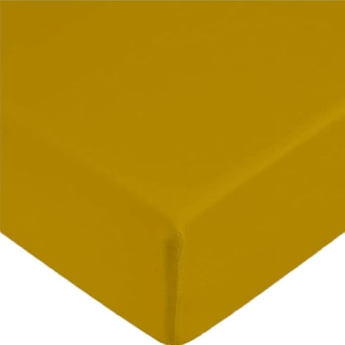 Shrinkage and Fade Resistant Deep Fitted Microfiber Sheets 30cm- Mustard