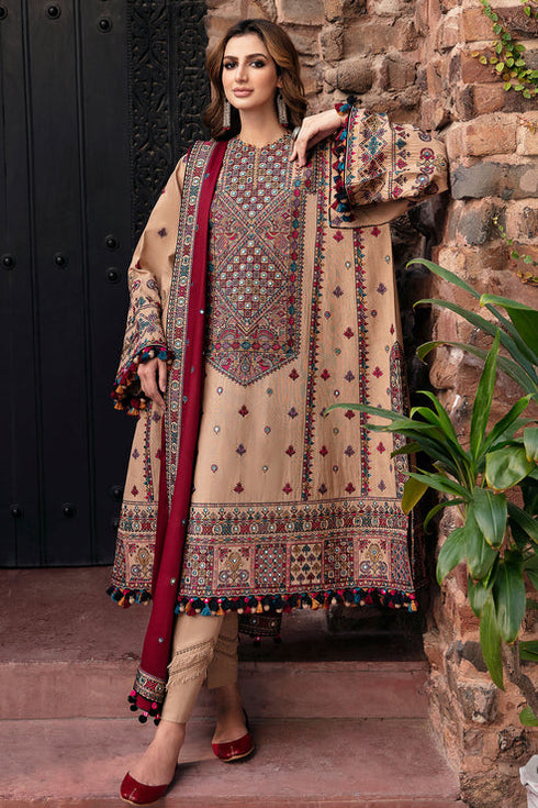 Jazmin Embroidered Khaddar 3 Piece suit DW23-D3