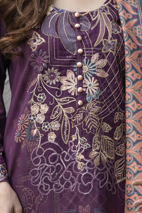 Soni Embroidered Dhanak 3 Piece Suit SD-16