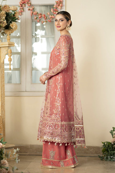 Qalamkar Embroidered Organza Suit DN-05