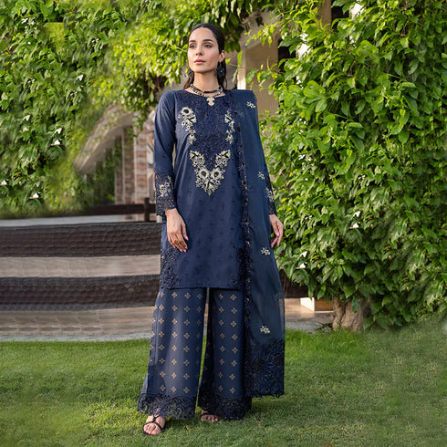 Zahra Rubab Embroidered Cotton Suit ZR-2533 | OPAL